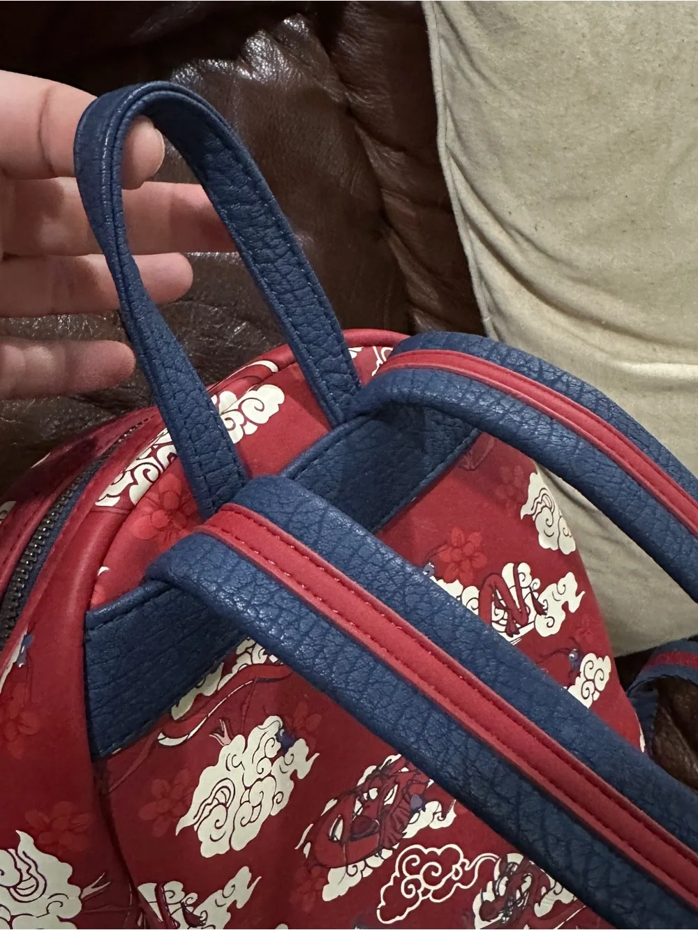 Disney LoungeFly Mulan and Mushu Dragon Cloud Mini Bag